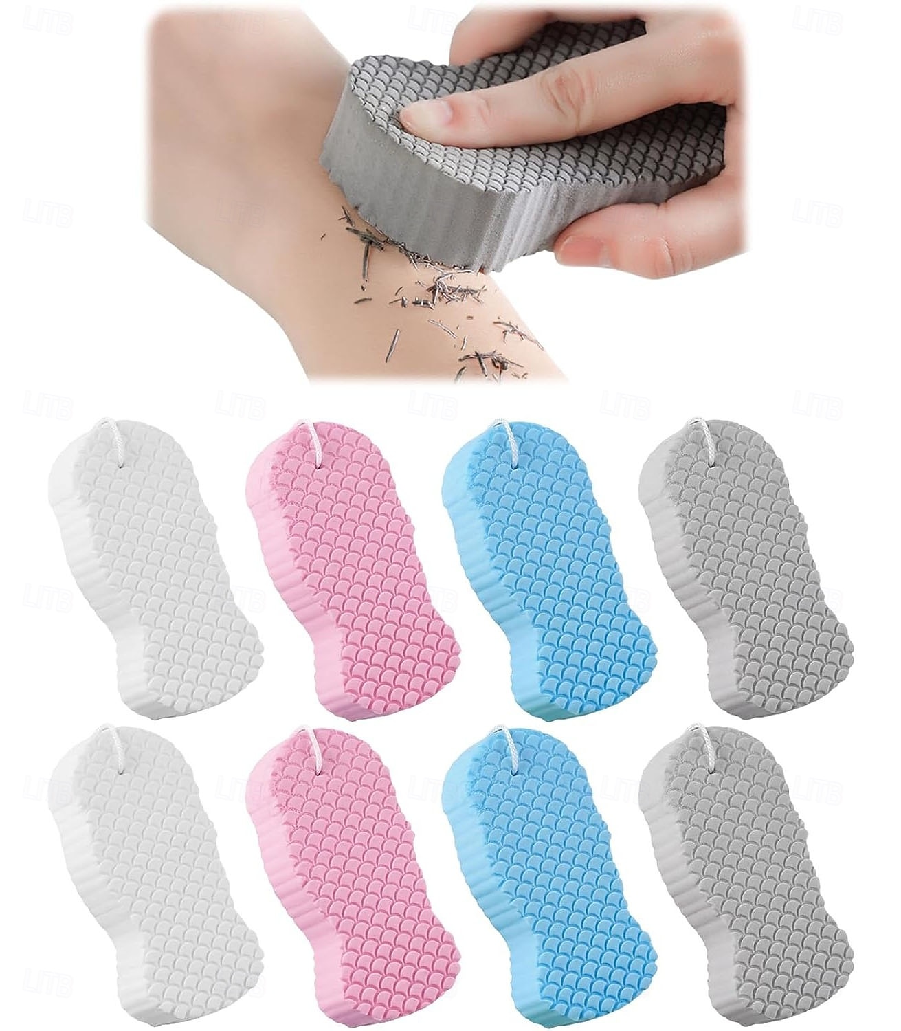 8 bucăți mingi de baie exfoliante 3D ultra-moi, scrubber corporal reutilizabil pentru curățarea profundă și îndepărtarea pielii moarte, durabil și igienic, potrivit pentru utilizare la spa acasă, face 2026 - $13.99 –P2