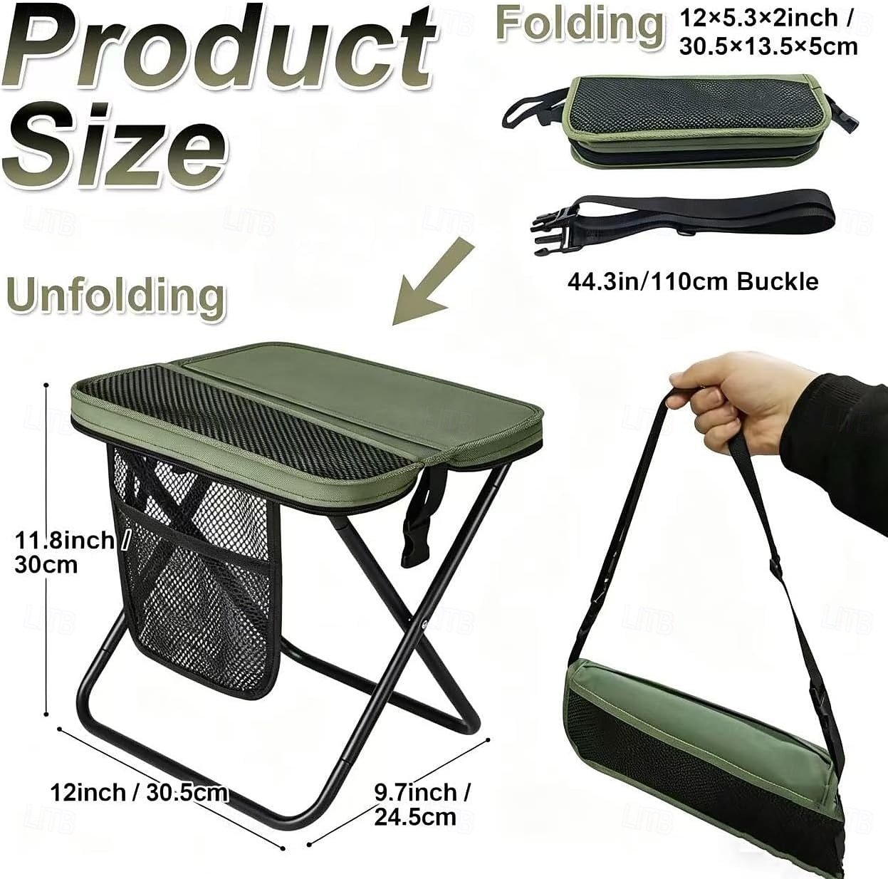 Mochila dobrável com banqueta e bolsos de armazenamento, cadeira portátil e leve para uso externo, ideal para adultos, perfeita para viagens, camping, trilhas, pesca, filas, piqueniques e eventos esportivos. de 2026 por $22.99 –P6