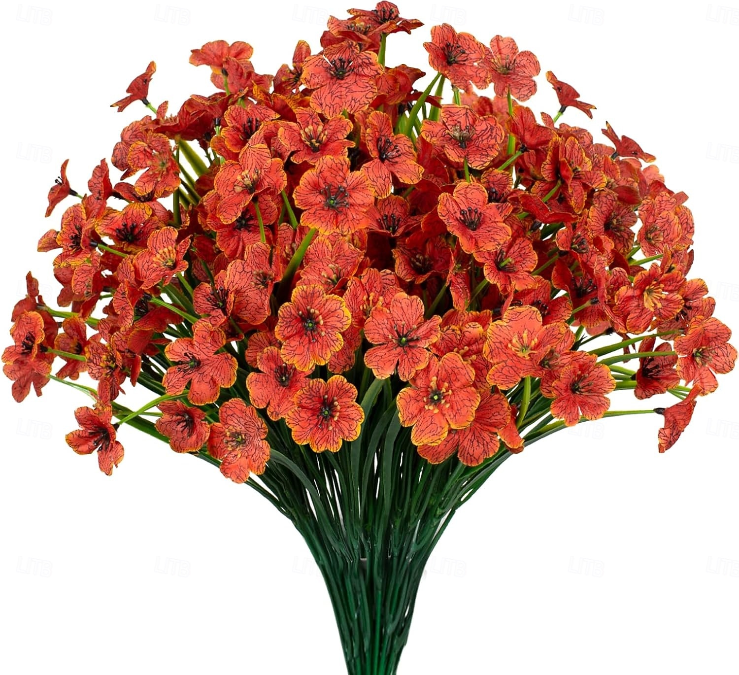 12 pachete flori artificiale rezistente la UV, plante de exterior, care nu se decolorează, arbuști artificiali din plastic, flori artificiale de mătase, jardinieră, verandă, decorațiuni interioare 2026 - $15.99 –P10