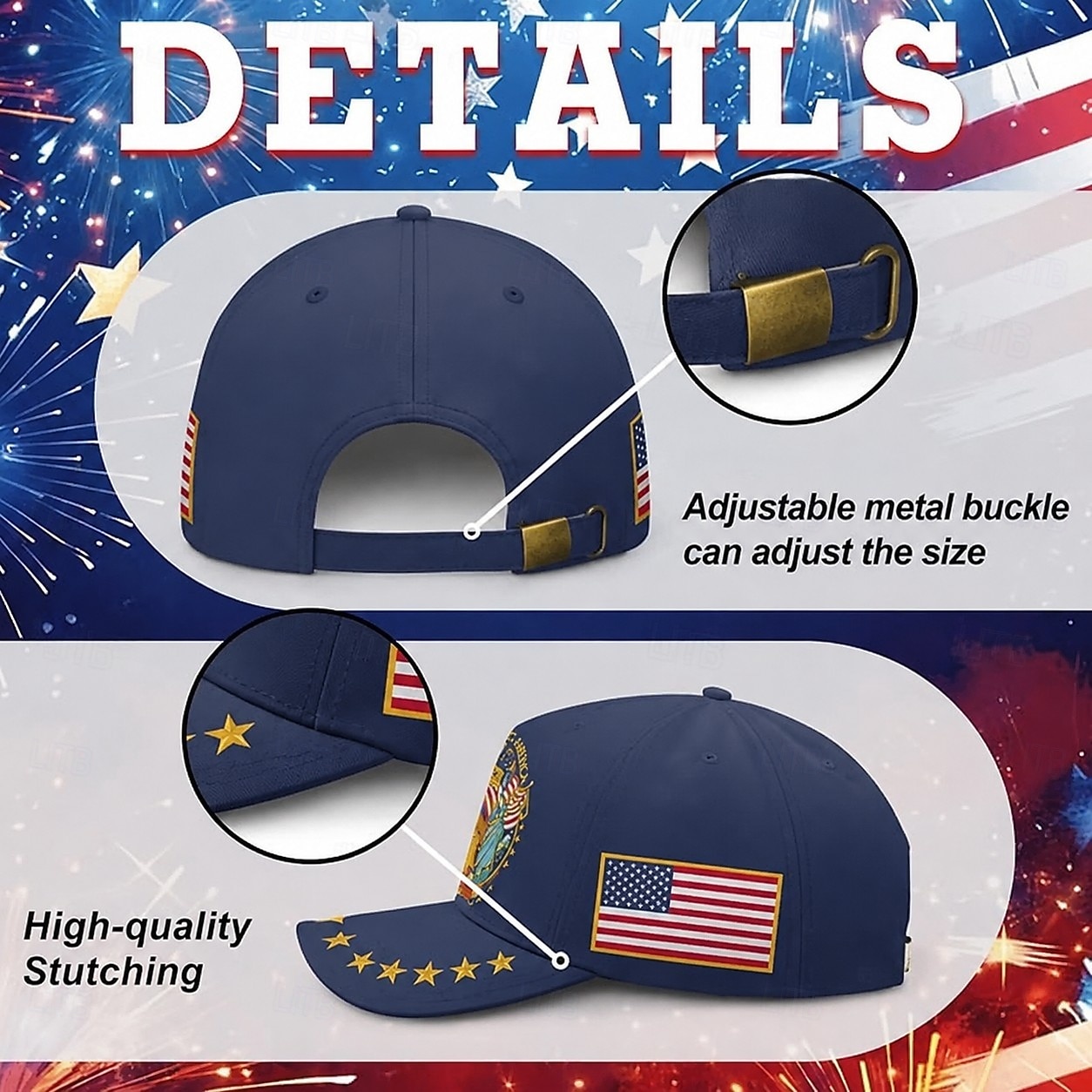 Eagle & Liberty & Cross United States 250th Anniversary Cap Patriotic American Hat for Commemorative Celebration and National Pride Semiquincentennial 2026 - $21.99 –P6
