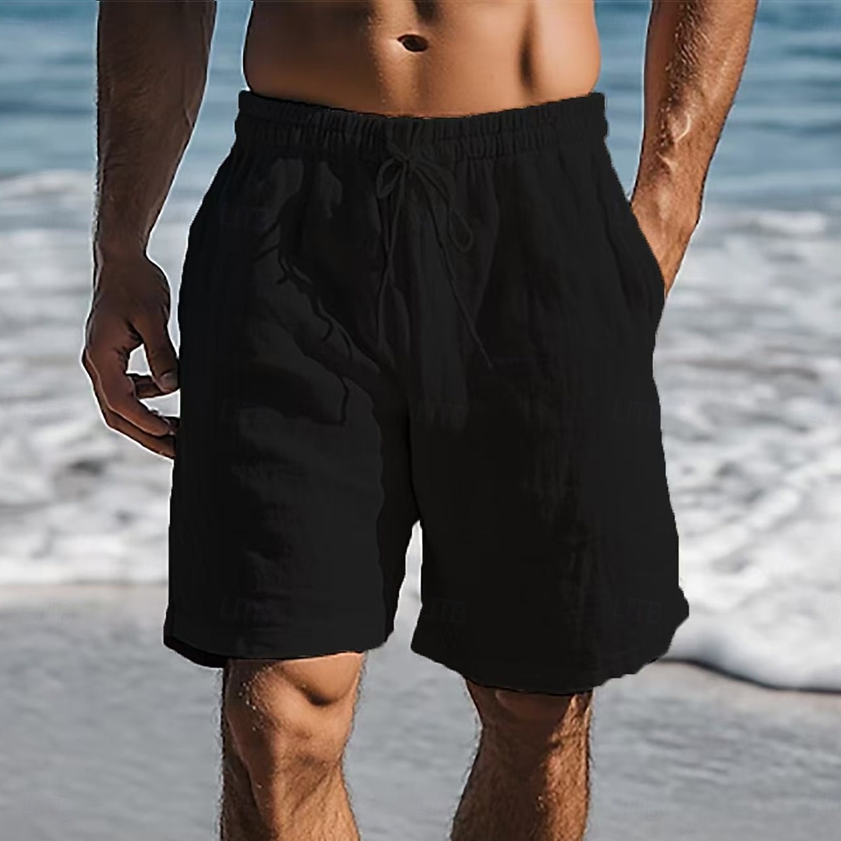 Per uomo Pantaloncini Estivi Shorts da Spiaggia Pantaloncini larghi Coulisse Elastico in vita Puro Semplice Comodità Traspirante Lunghezza al ginocchio Casuale Quotidiano All'aperto Stile Classico del 2026 a $18.99 –P10