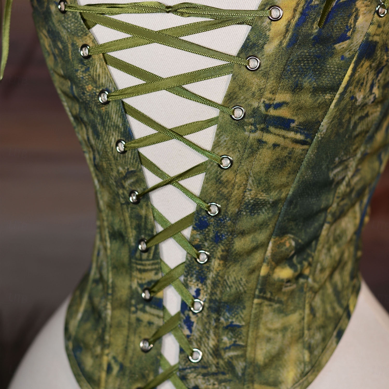Medieval Renascentist Cottagecore Corset Corsaj Zana Cu Șiret Pictură în Ulei Costume de fancy Pentru femei Fantezie Halloween Carnaval Casul / Zilnic Târgul Renașterii LARP Adulți Corset Primavara 2026 - $51.99 –P8