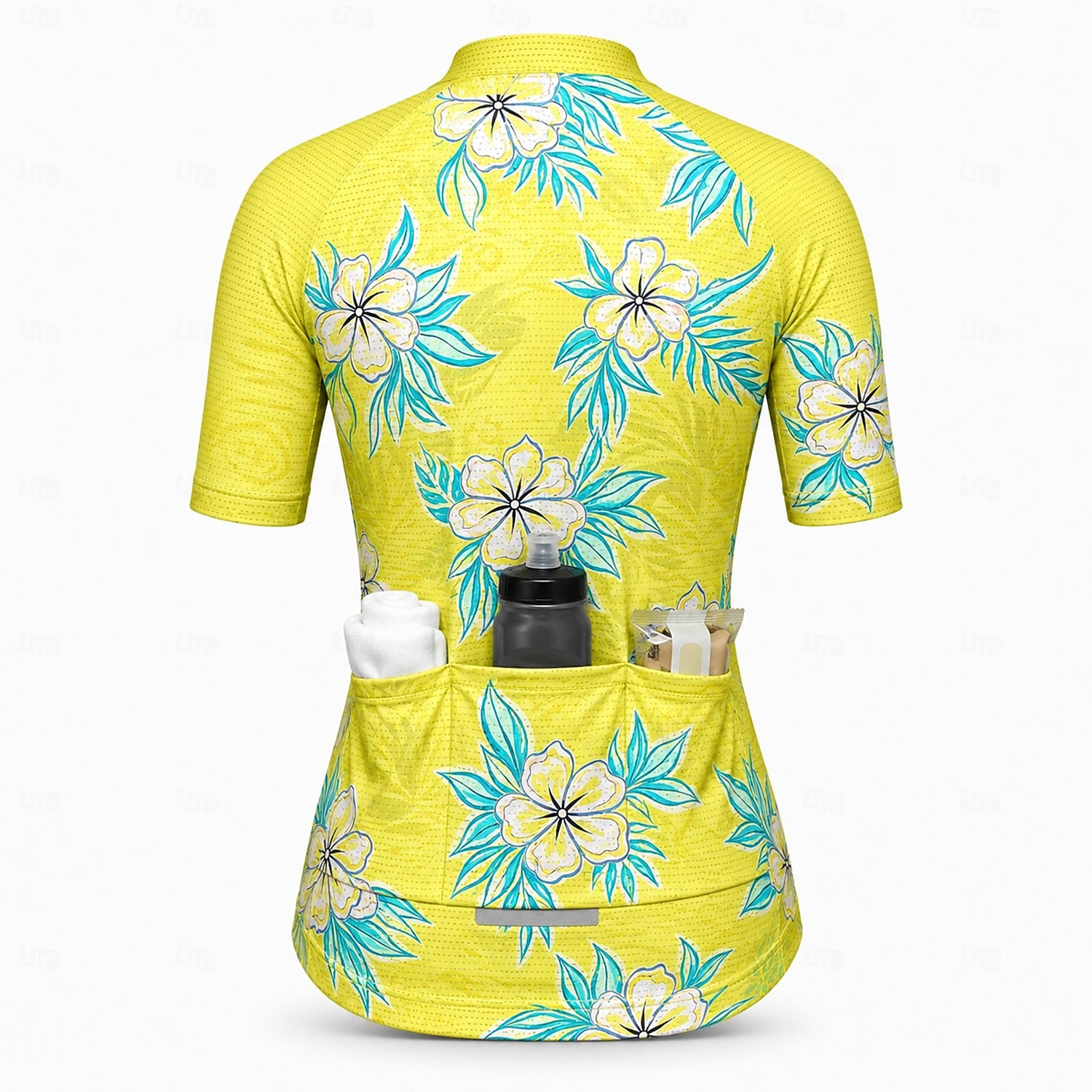 Women's Cycling Jersey Floral Short Sleeve Bike Jersey Top with 3 Rear Pockets Sunscreen UV Resistant Quick Dry Reflective Strips Sports Yellow Pink Blue Clothing Apparel 2026 - $28.99 –P3