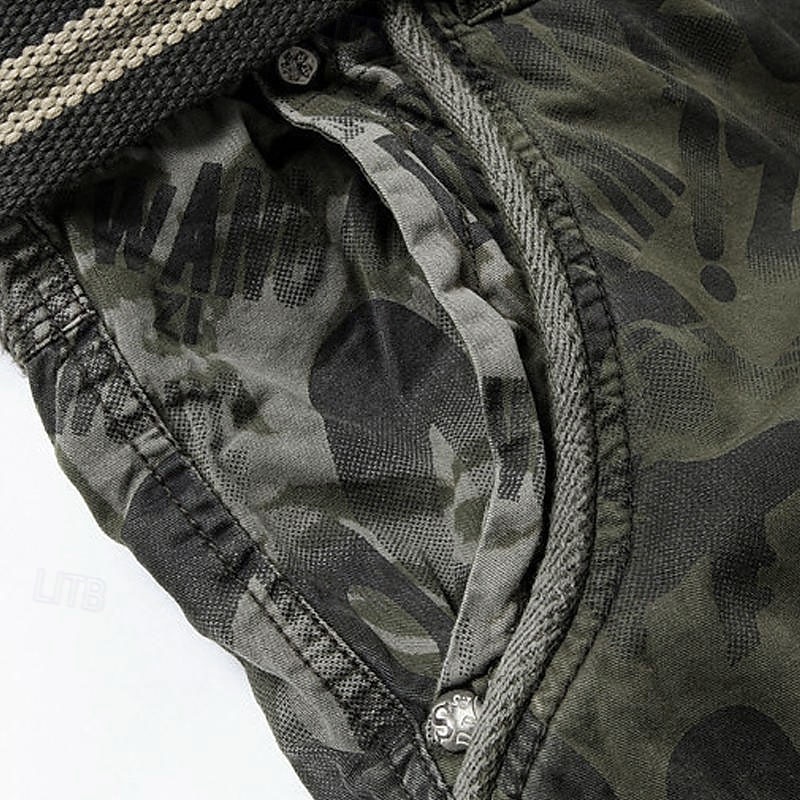 Men's Tactical Shorts Cargo Shorts Camo Shorts Shorts Buttons Multi Pocket Camo Camouflage Wearable Knee Length Outdoor Daily Camping & Hiking Fashion Classic Camouflage Blue Camouflage Gray 2026 - $30.99 –P6