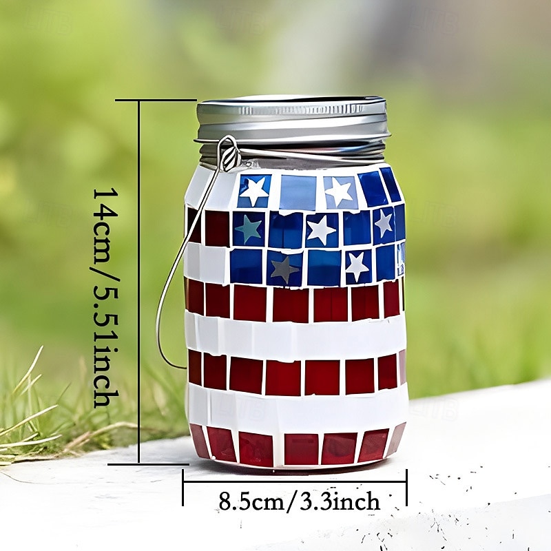 Luci a mosaico impermeabili a forma di bandiera americana in due pezzi per il 250° anniversario dell'indipendenza degli Stati Uniti (4 luglio), perfette per esterni, patio, giardino, terrazza, scalini del 2026 a $39.99 –P5