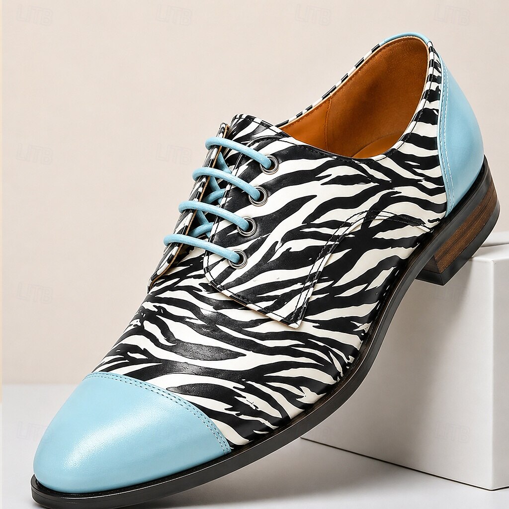 Per uomo Moda Dichiarazione Festa & Sera Pelle Pelle Pieno Fiore Italiana Antiscivolo Allacciatura Nero Bianco Giallo Estate Primavera Autunno del 2026 a $109.99 –P10