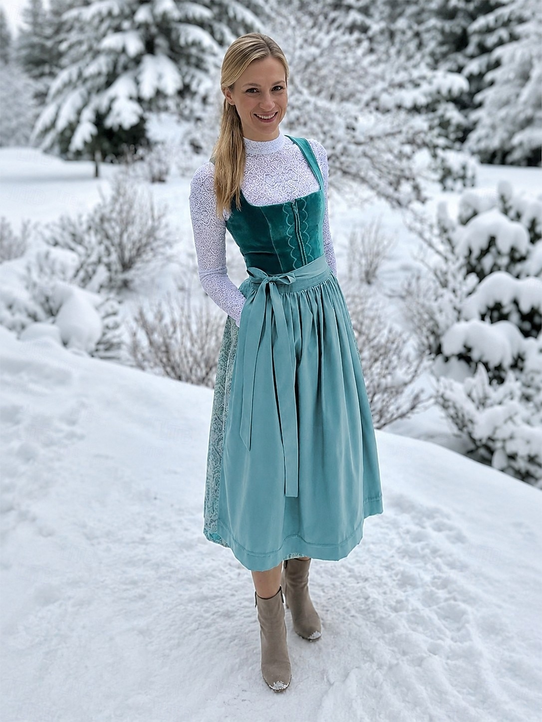 Cerveza Oktoberfest Oktoberfest Vestidos Falda acampanada Trachtenkleader Oktoberfest / Cerveza bávaro Viena prados Mujer Carnaval Fiesta Festival de Cerveza Paño de estilo tradicional Vestido 2026 - $60.99 –P6