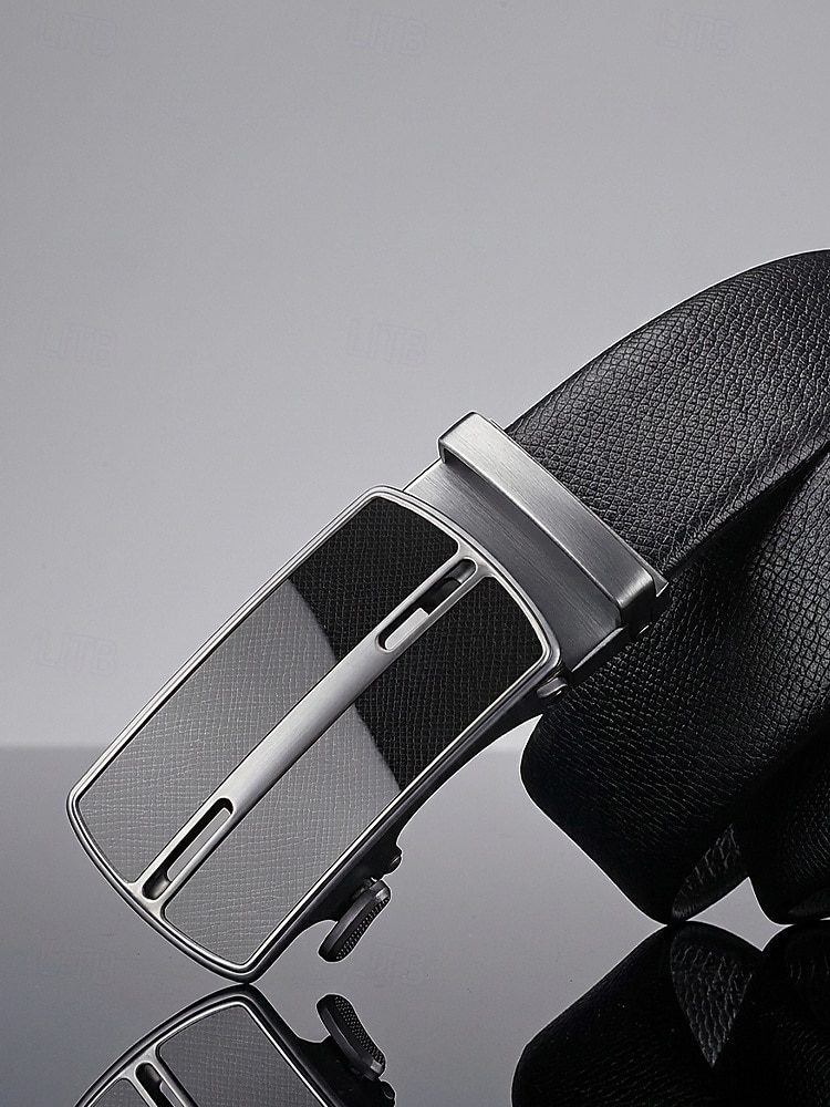 Men's Genuine Leather Ratchet Belt, Adjustable Dress Belt with Multiple Automatic Buckle Styles for Wedding Parties, Travel Vacation and Daily Casual Wear 2026 - $18.99 –P7
