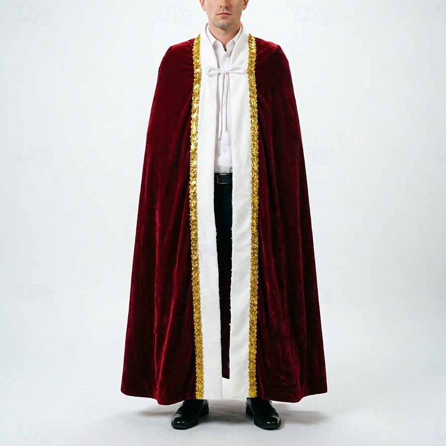 Medieval Renaissance Fancy Cloak Prince Fancy Dress Men's Fantasy Royal Halloween Carnival Party Performance Renaissance Fair Adults' Cloak 2026 - $51.99 –P1