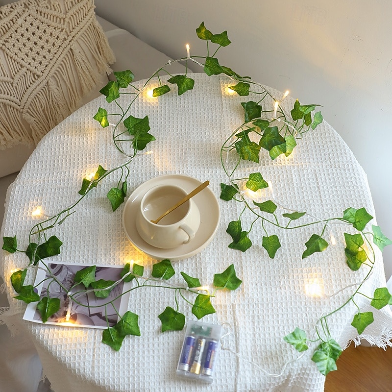 Lichterkette mit Schmetterlings-, Lilien- und Efeumotiven, für drinnen und draußen, geeignet für Wohnzimmer, Schlafzimmer, Terrasse, Garten, Hochzeiten und Partys, batterie-, kabel- oder 2026 - $10.99 –P15