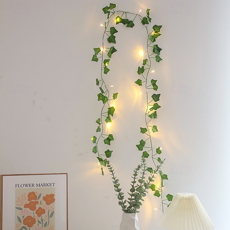 Lichterkette mit Schmetterlings-, Lilien- und Efeumotiven, für drinnen und draußen, geeignet für Wohnzimmer, Schlafzimmer, Terrasse, Garten, Hochzeiten und Partys, batterie-, kabel- oder 2026 - $10.99 –P16