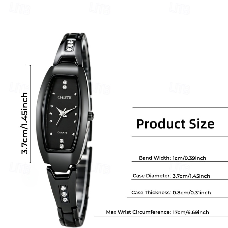 Women's Luxury Rose Gold Bracelet Watch Tonneau Shaped Quartz Wristwatch with Coffee Dial and Crystal Accents Small Face Jewelry Dress Watch for Ladies Girls Gift 2026 - $17.99 –P4