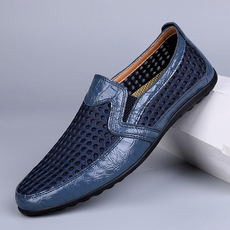 Mocassins marron perforés pour homme, chaussures habillées décontractées et respirantes, style élégant et décontracté, parfaits pour la conduite, le bureau, les soirées et le quotidien professionnel. de 2026 ? $42.99 –P1