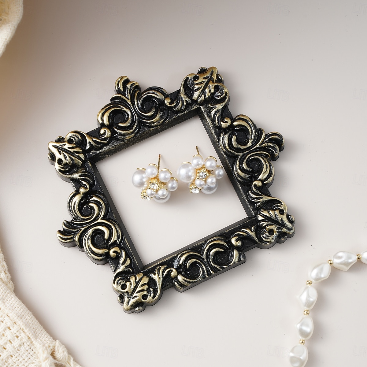 1PC, Black and Gold Mini Engraved Decorative Picture Frame Body, Resin Material DIY Decorative Small Item, Suitable for Photography Decoration Props, Wedding, Party and Other Scene Arrangements 2026 - $9.99 –P8