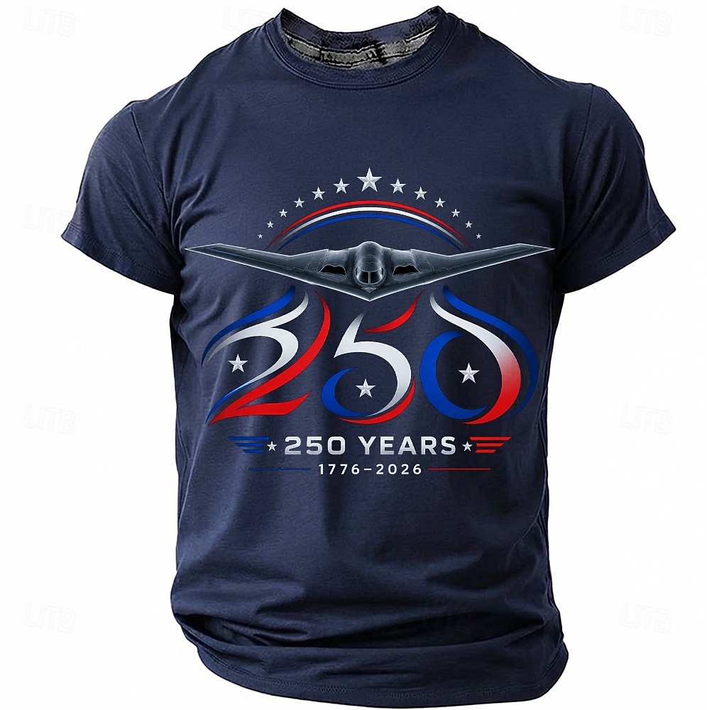 4 ביולי 2026, ה-250 בגדי ריקוד גברים כוכב 1776 חולצה קצרה שרוולים קצרים חולצה קצרה הדפסת תלת מימד צווארון עגול קצר חולצה פטריוטי יומי פֶסטִיבָל פול שחור כחול כהה קיץ אביב ביגוד S M L XL XXL XXXL 2026 - $18.99 –P3