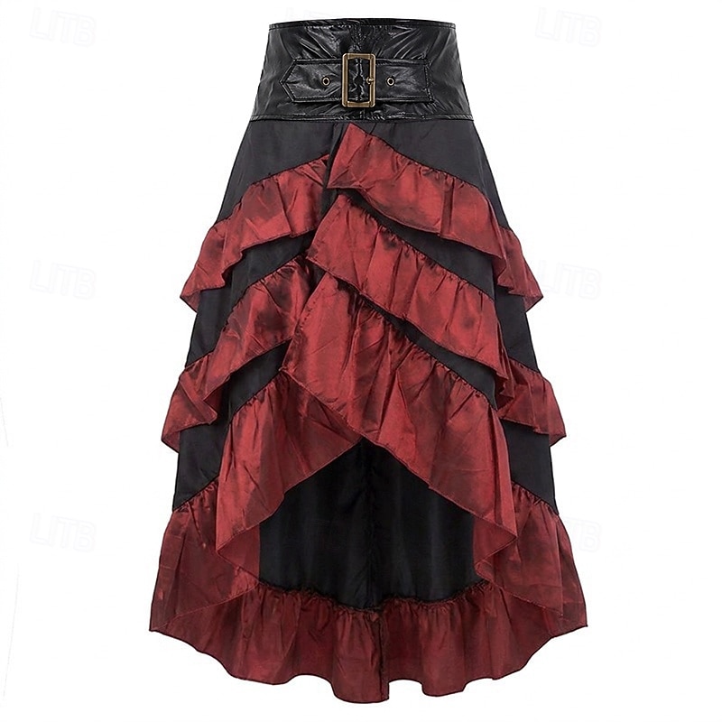 Retro Vintage Medieval Renaissance Skirt Corset Pirate Fancy Dress Women's Pirate Fantasy Steampunk Casual Daily Adults' Skirts 2026 - $47.99 –P4