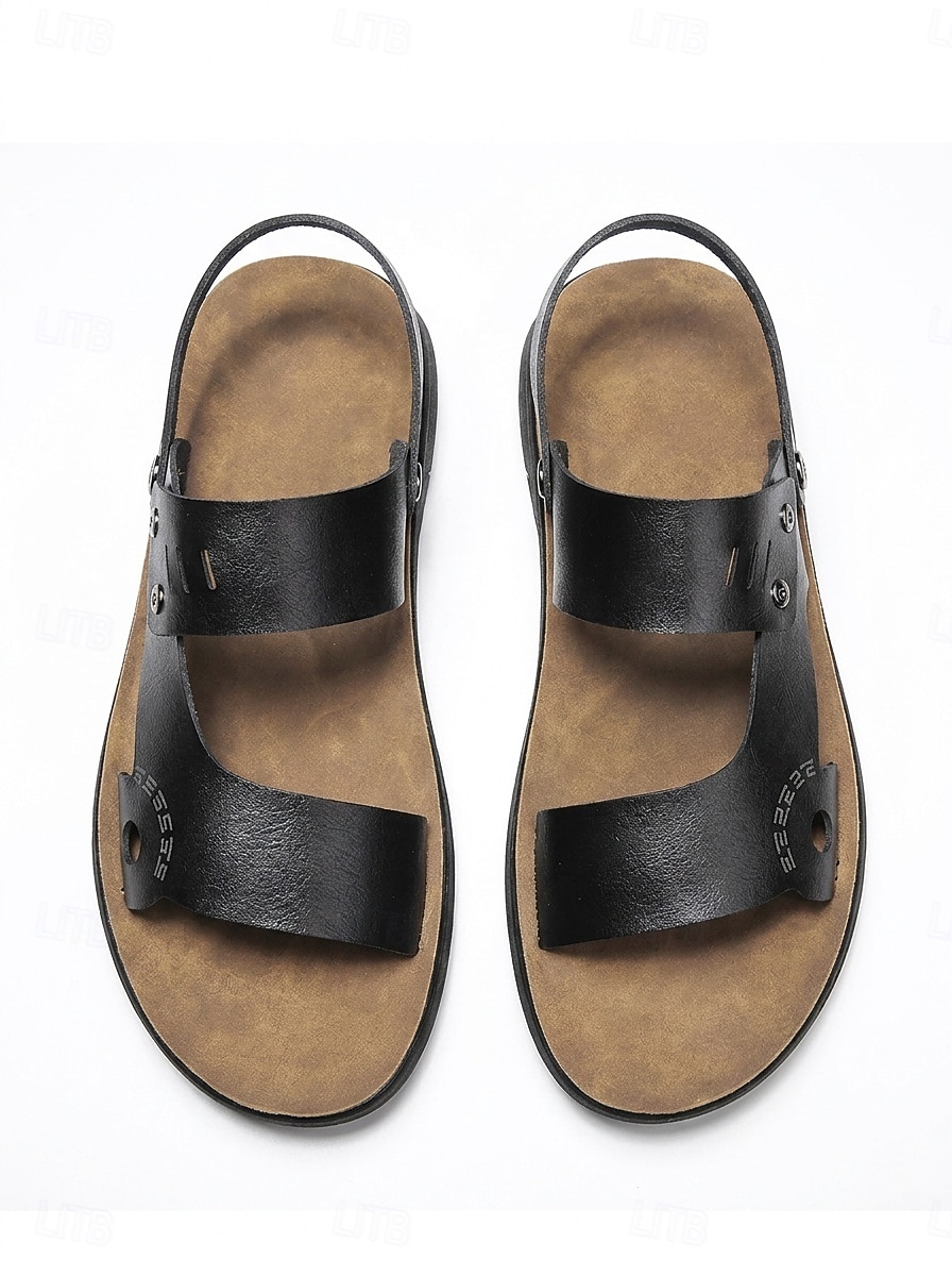Men's Black Open-Toe Strap Sandals - Adjustable Comfort Summer Shoes - Casual Island & Cruise Footwear for Vacation Travel, Deck Walking and Outdoor Leisure 2026 - $34.99 –P5