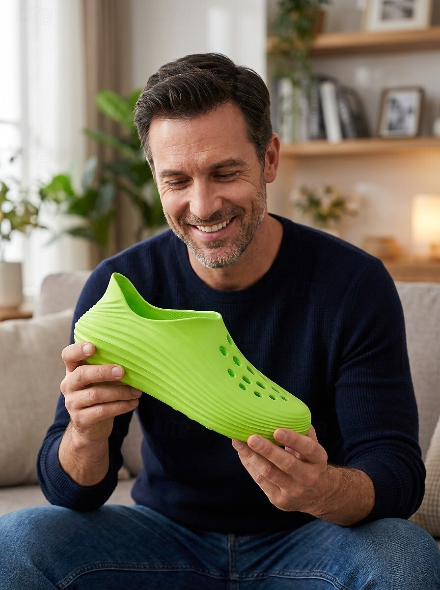Men's Green Beach Clogs - Lightweight Breathable Slip-On Comfort Sandals - Casual Summer Shoes for Beach Vacation, Seaside Relaxing, Holiday Travel and Daily Leisure 2026 - $26.99 –P2