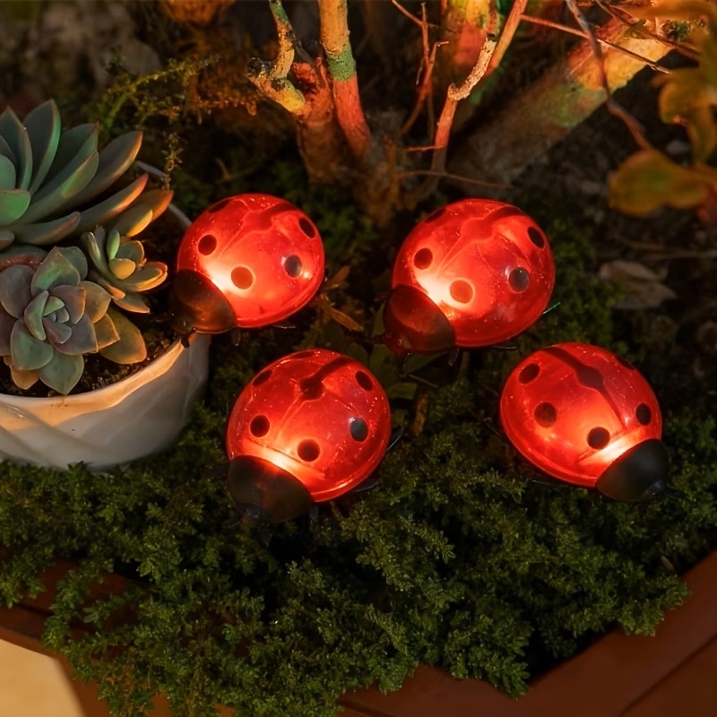 4kpl 0.5 W Aurinkopaneeli LED-valot Aurikoladattava Vedenkestävä Koristeltu Lämmin valkoinen 1.2 V Ulkovalaistus Piha Puutarha 1 LED-helmet Joulu kiitospäivä Ystävänpäivä 2026 - $35.99 –P2