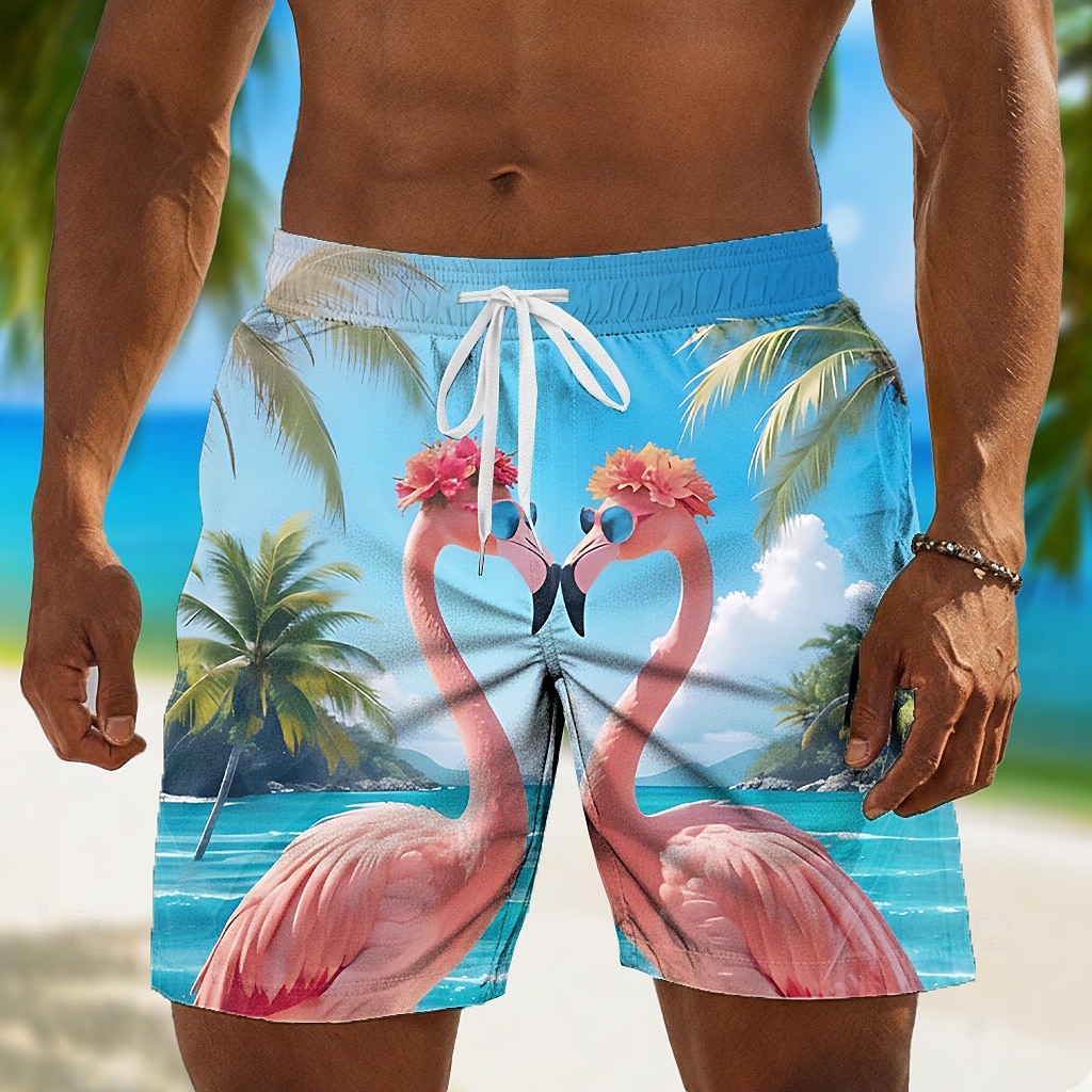 Per uomo Fenicottero Albero di Cocco Costumi da bagno Costumi da bagno Pantaloncini da bagno Pantaloncini da Surf Misura del girovita medio Hawaiano Quotidiano Vacanza al Mare Tasche Laterali fodera del 2026 a $20.99 –P1