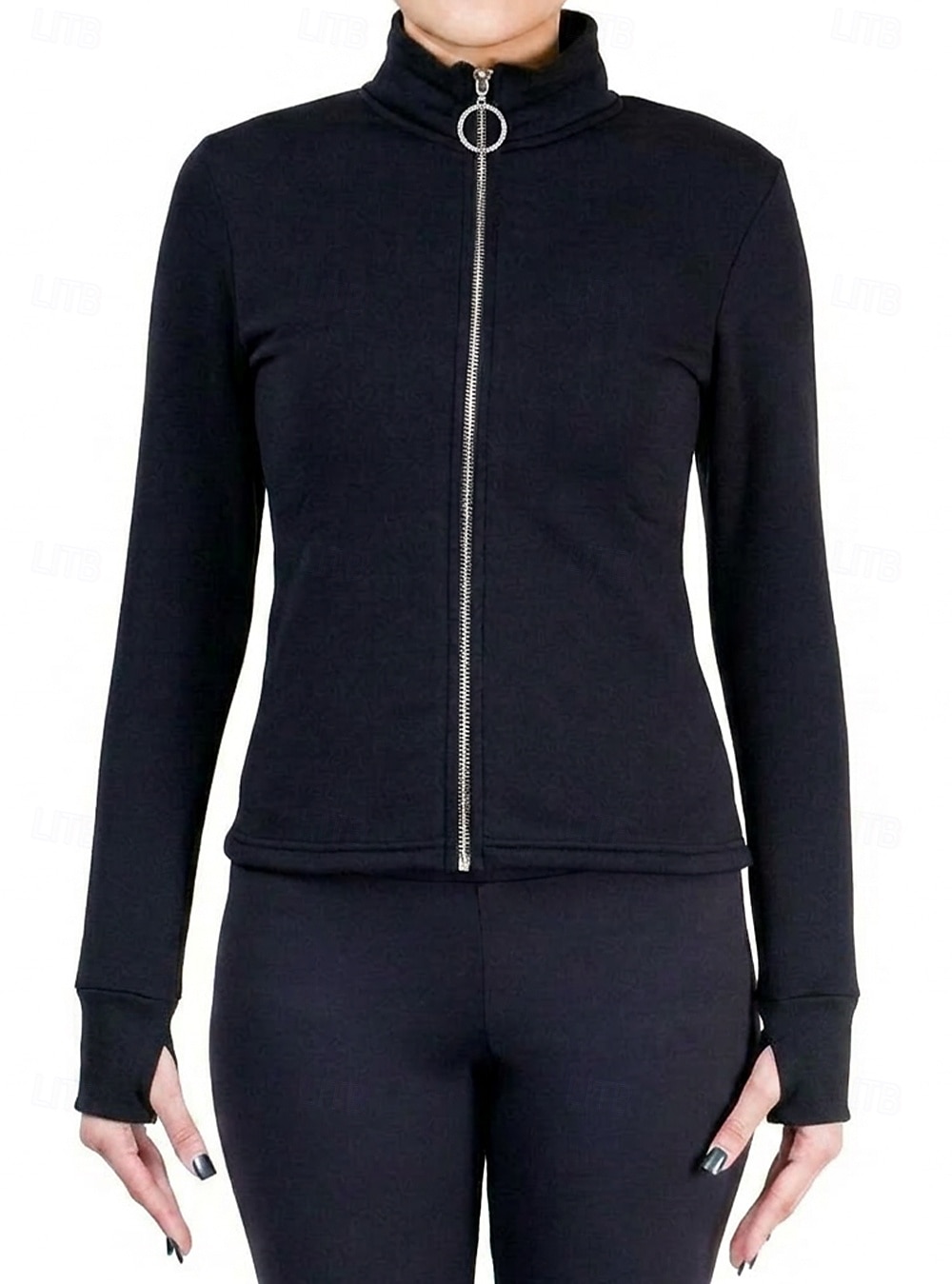 Fleecejakke til skøyteløp Dame Jente Skøyteløp Jakke Topper Hvit Gul Rosa Tommelhull Elastisk Trening Konkurranse Skøyteklær Hold Varm Krystall / Rhinstein Langermet Skøyting Kunstløp 2026 - $70.99 –P10
