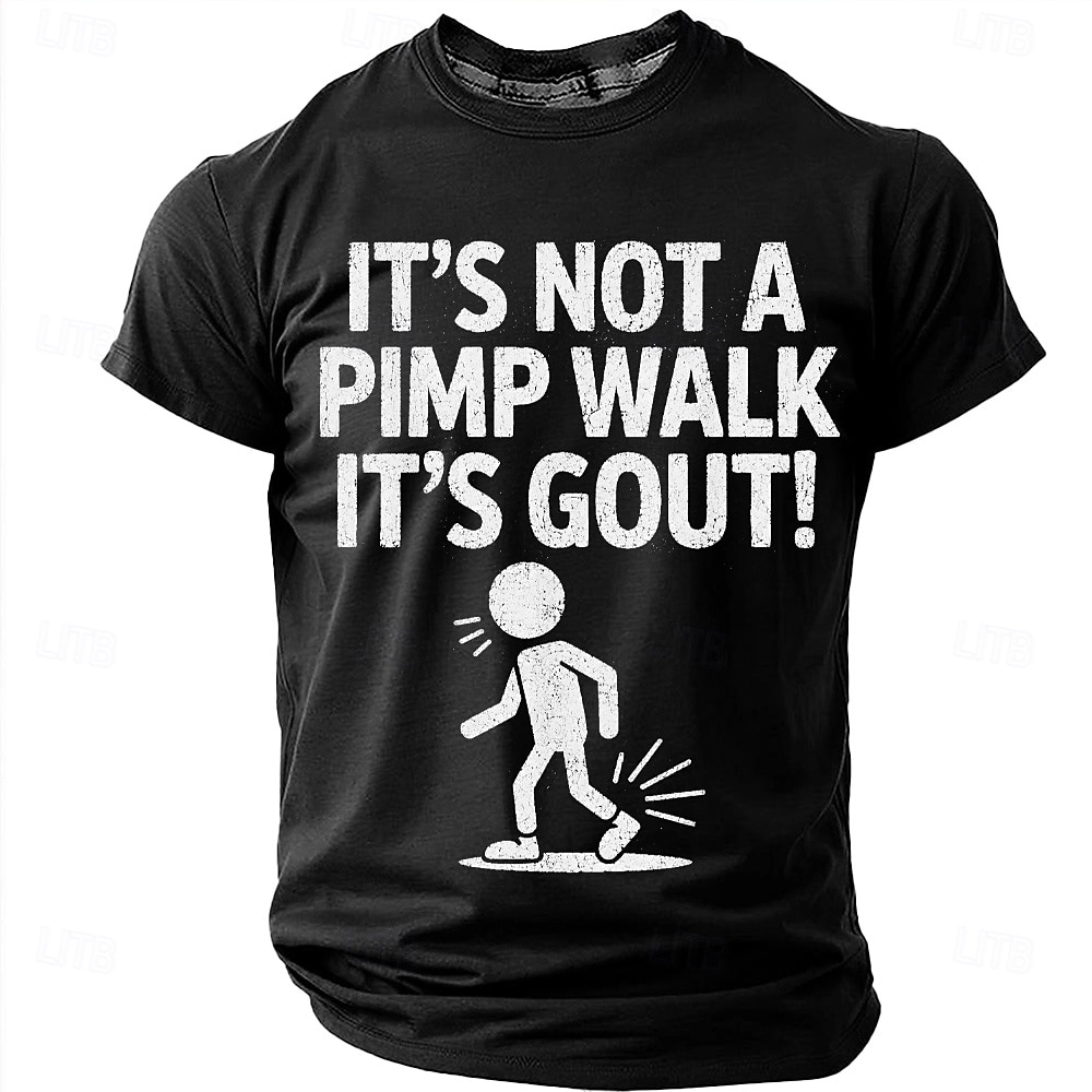 Lustiges Herren-T-Shirt zum Thema Gicht: „Es ist kein Zuhälter-Gang, es ist Gicht“ – ein tolles Geschenk für Papa und Opa. 2026 - $18.99 –P2