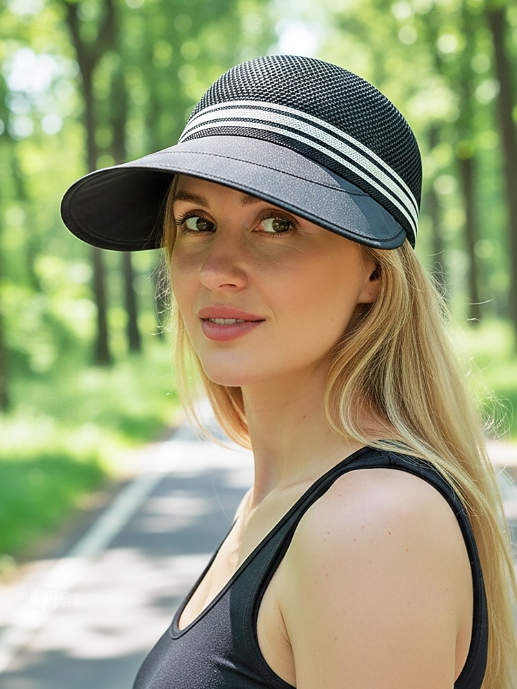 Chapéu de sol feminino de aba larga em tela respirável, dobrável, com proteção UPF e alça ajustável para viagens e férias ao ar livre. Ideal para praia e atividades ao ar livre. &atividades de verão de 2026 por $9.99 –P2