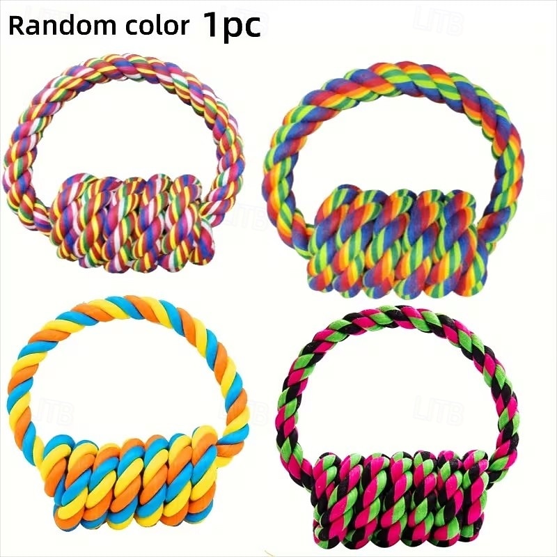 1pc Large Breed Knot Dog Toy-Multicolor, Tough Chew Toy for Aggressive Chewers, Heavy Duty Dental Floss Toy Kit Anti-Chew Design 2026 - $19.99 –P6