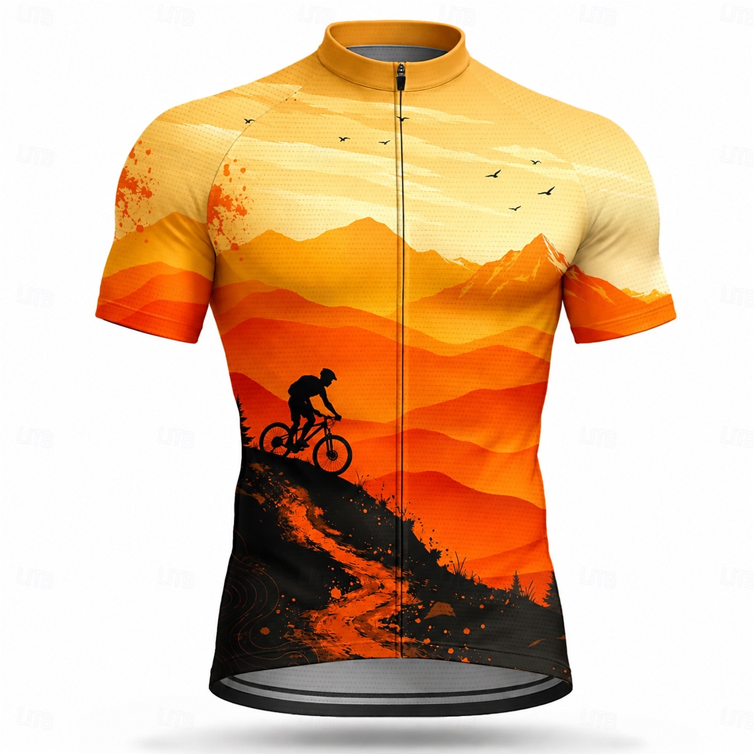 Hombre Maillot de Ciclismo Ombre Manga Corta Bicicleta Maillot Camiseta con 3 bolsillos traseros Resistente a los rayos UV Secado rápido Con bolsillos Cremallera delantera Deportes Amarillo Rojo Azul 2026 - $28.99 –P8