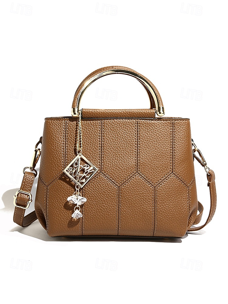 Geantă de damă din piele ecologică, geantă multicoloră cu pandantiv tip ciucure, curea reglabilă pentru mânerul superior, umăr, crossbody, cadouri pentru întâlniri, purtare zilnică 2026 - $24.99 –P7