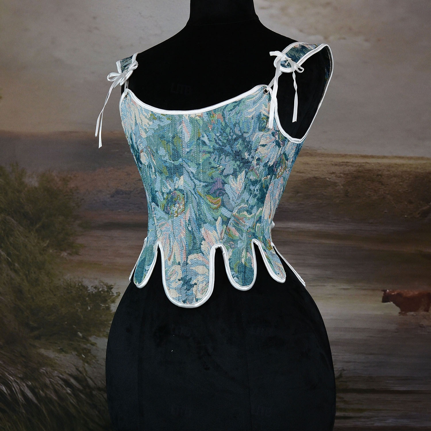 Medieval Renaissance Cottagecore Corset Overbust Corset Bodice Peasant Lace up Floral Fancy Dress Women's Fantasy Halloween Carnival Casual Daily Renaissance Fair LARP Adults' Corset Spring & Summer 2026 - $49.99 –P2