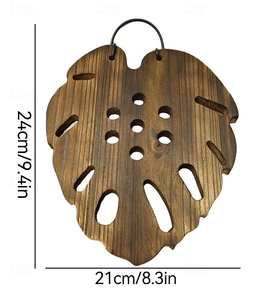 Bevestigingsplank voor varens, zeshoekige houten ophangbasis met voorgeboorde gaten voor verticale tuinen, stevige plantenhouder van Chinees sparrenhout voor epifytische planten, wanddecoratie 2026 - $16.99 –P9