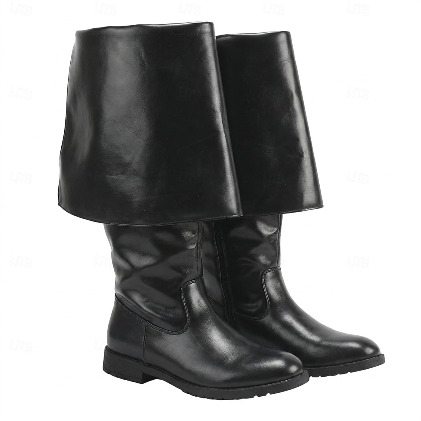 Medieval Renacimiento Zapatos Botas hasta la rodilla Botas planas de jazz Pirata Vikingo Cruzado Disfraz Hombre Celta Pirata Víspera de Todos los Santos Mascarada Rendimiento Fiesta y Noche LARP 2026 - $62.99 –P1