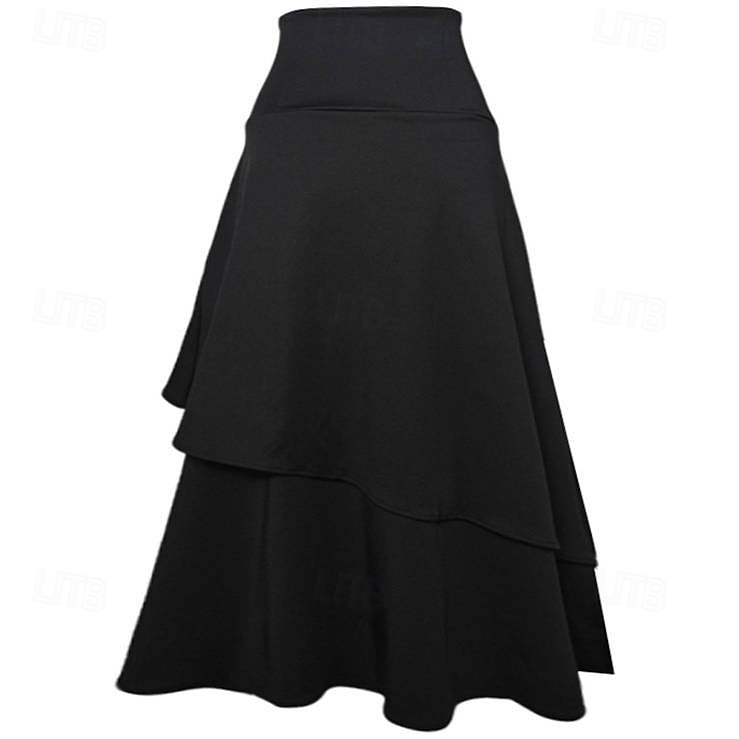 Gotic Medieval Renascentist Asimetric Fustă vrăjitoare Vampiri Zana Cu Șiret Costume de fancy Pentru femei Fantezie Halloween Carnaval Performanță Târgul Renașterii LARP Adulți Fustă 2026 - $37.99 –P4