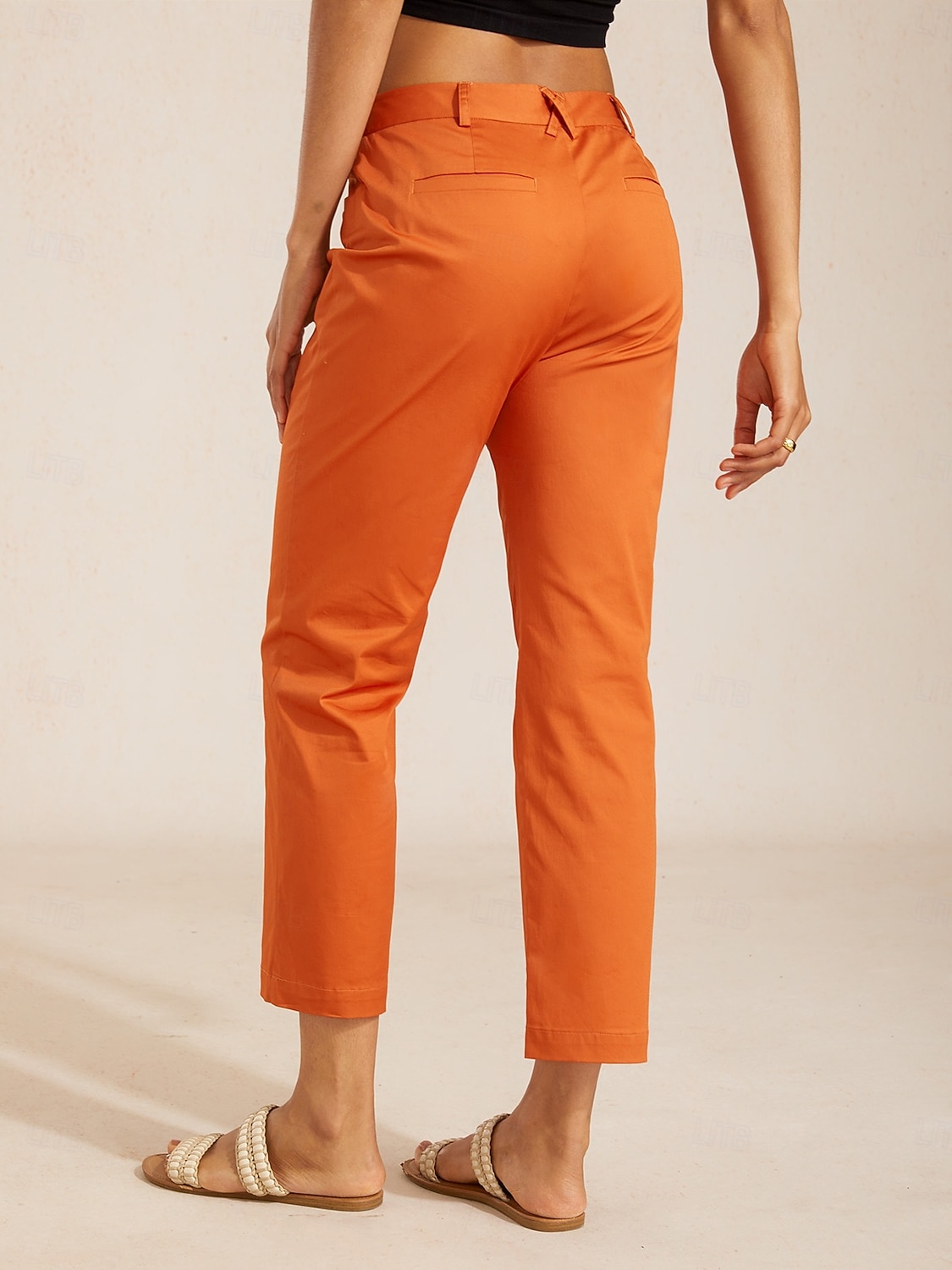 pantaloni corti e affusolati in twill di cotone fine del 2026 a $90.99 –P1