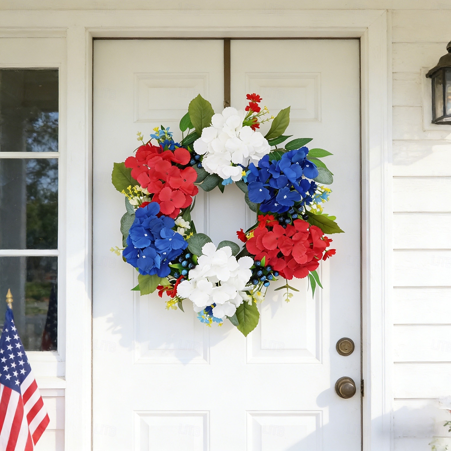 Patriotic Wreath for Front Door 22 Inch 4th of July Red White and Blue Wreaths 250 Anniversary USA Outdoor Decorations America Summer Wreath with Hanger for Home Party Gift 2026 - $30.99 –P8