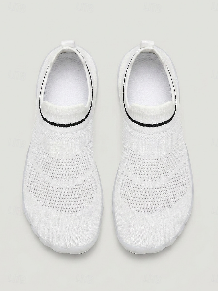 Women's White Breathable Knit Barefoot Water Shoes – Lightweight Quick Dry Slip On Aqua Sneakers with Non-Slip Flexible Sole for Beach, Swimming, Surfing, Yoga & Travel 2026 - $34.99 –P2