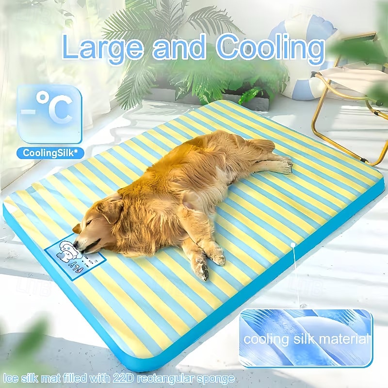 Cartoon Striped Beach Mat for Dogs, Cat Mat, Cooling Mat, Dog Bed, Cat Bed, Pet Bed, Pet Supplies, Removable and Washable 2026 - $22.99 –P1