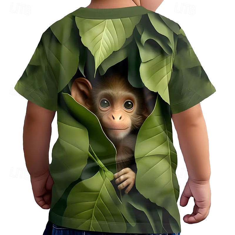 Chico 3D Graphic Camiseta Manga Corta Impresión 3D Verano Primavera Deportes Moda Ropa de calle Niños 5-12 años Cuello Barco Casual Diario Exterior Ajuste regular 2026 - $5.99 –P7