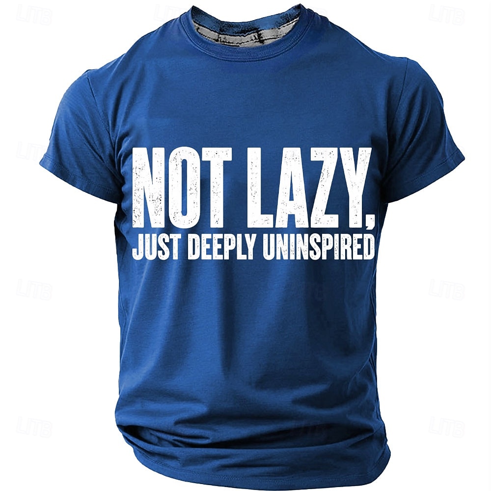 Cămașă bărbătească nu leneșă, doar profund neinspirată, sarcastică, amuzantă, cu imprimeu grafic, croială regulată, zi de zi, casual, designer, îmbrăcăminte, s, m, l, xl, xxl, xxxl 2026 - $18.99 –P2
