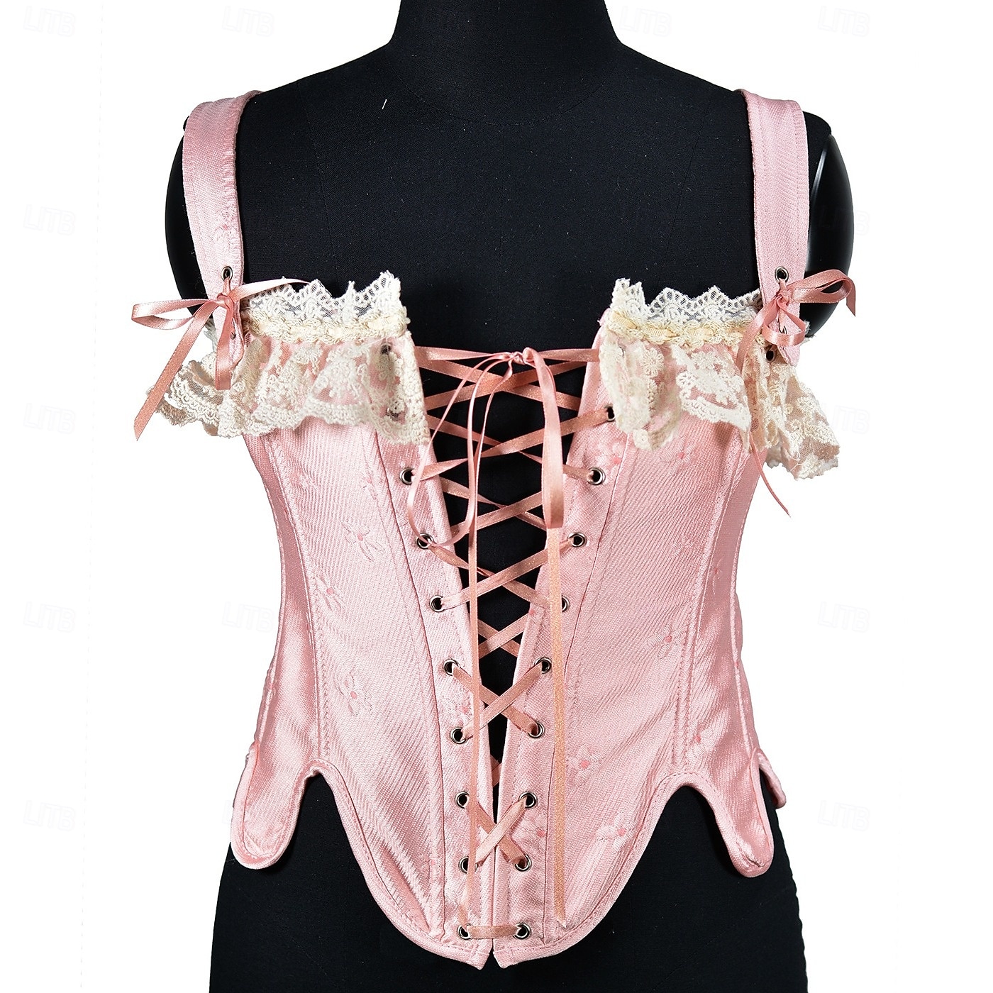 Medieval Renascentist Corset Corsaj Zana Nobilă Jacquard Cu Șiret Floral Costume de fancy Pentru femei Regal Halloween Carnaval Casul / Zilnic Târgul Renașterii LARP Adulți Corset Primavara vara 2026 - $61.99 –P1