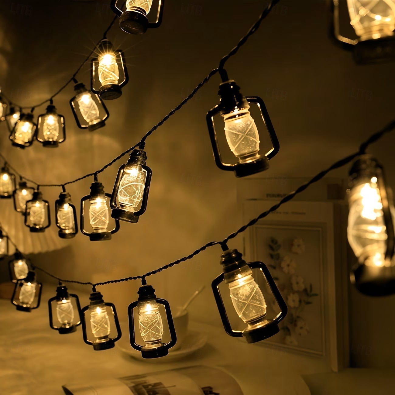 Luci a stringa solari retrò a cherosene con LED, impermeabili, per giardino, 6,5 m, 30 LED, ideali per vacanze, campeggio all'aperto, tende, matrimoni, cortili, balconi, festival di Ramadan, feste di del 2026 a $28.99 –P8