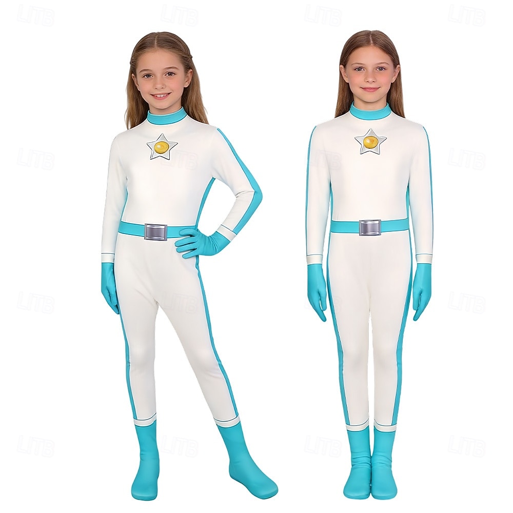 Videojuego del fontanero Princesas Princesa Galáctica Princesa Estrellada Princesa Estelar Disfraz de lujo Body Chica Niños Víspera de Todos los Santos Carnaval Semana del Libro Fiesta Comic Con 2026 - $33.99 –P9