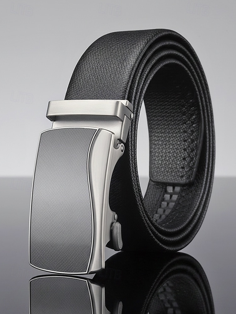 Men's Genuine Leather Ratchet Belt, Adjustable Dress Belt with Multiple Automatic Buckle Styles for Wedding Parties, Travel Vacation and Daily Casual Wear 2026 - $18.99 –P4