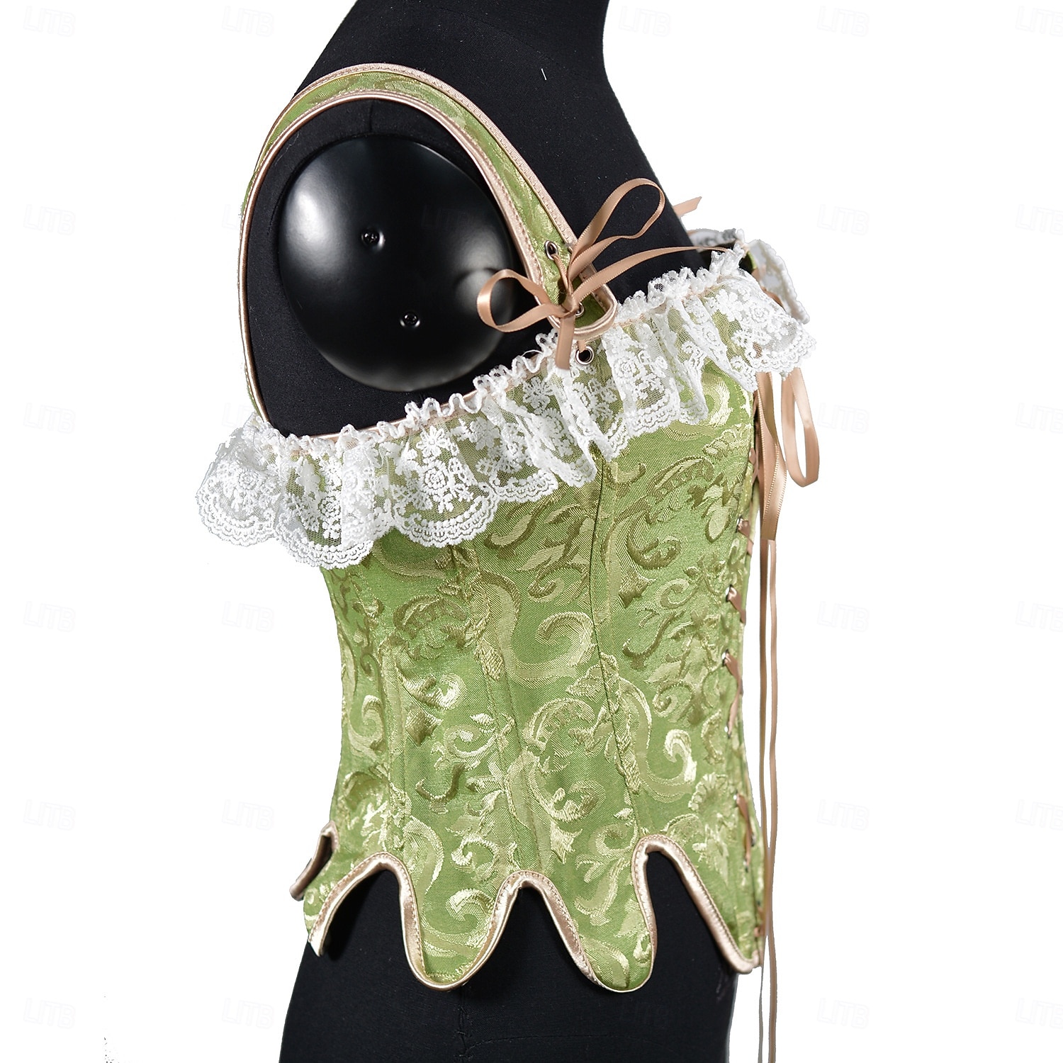 Medieval Renaissance Corset Bodice Fairy Noblewoman Jacquard Floral Fancy Dress Women's Fantasy Royal Halloween Carnival Casual Daily Renaissance Fair LARP Adults' Corset Spring & Summer 2026 - $55.99 –P3