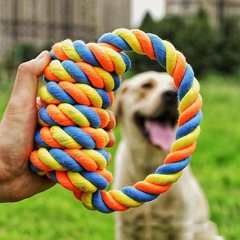 1pc Large Breed Knot Dog Toy-Multicolor, Tough Chew Toy for Aggressive Chewers, Heavy Duty Dental Floss Toy Kit Anti-Chew Design 2026 - $19.99 –P8