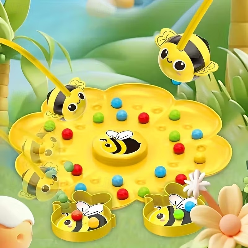 2026年 子供向けのおもしろい蜂のヘッドバンドゲーム &大人向け、磁石のハチを使ったインタラクティブなファミリーボードゲーム、細かい運動能力を養う対戦型アクション玩具 &バランス、男の子と女の子に最適な屋内パーティーゲーム、黄色  コレクション – $19.99 –P6