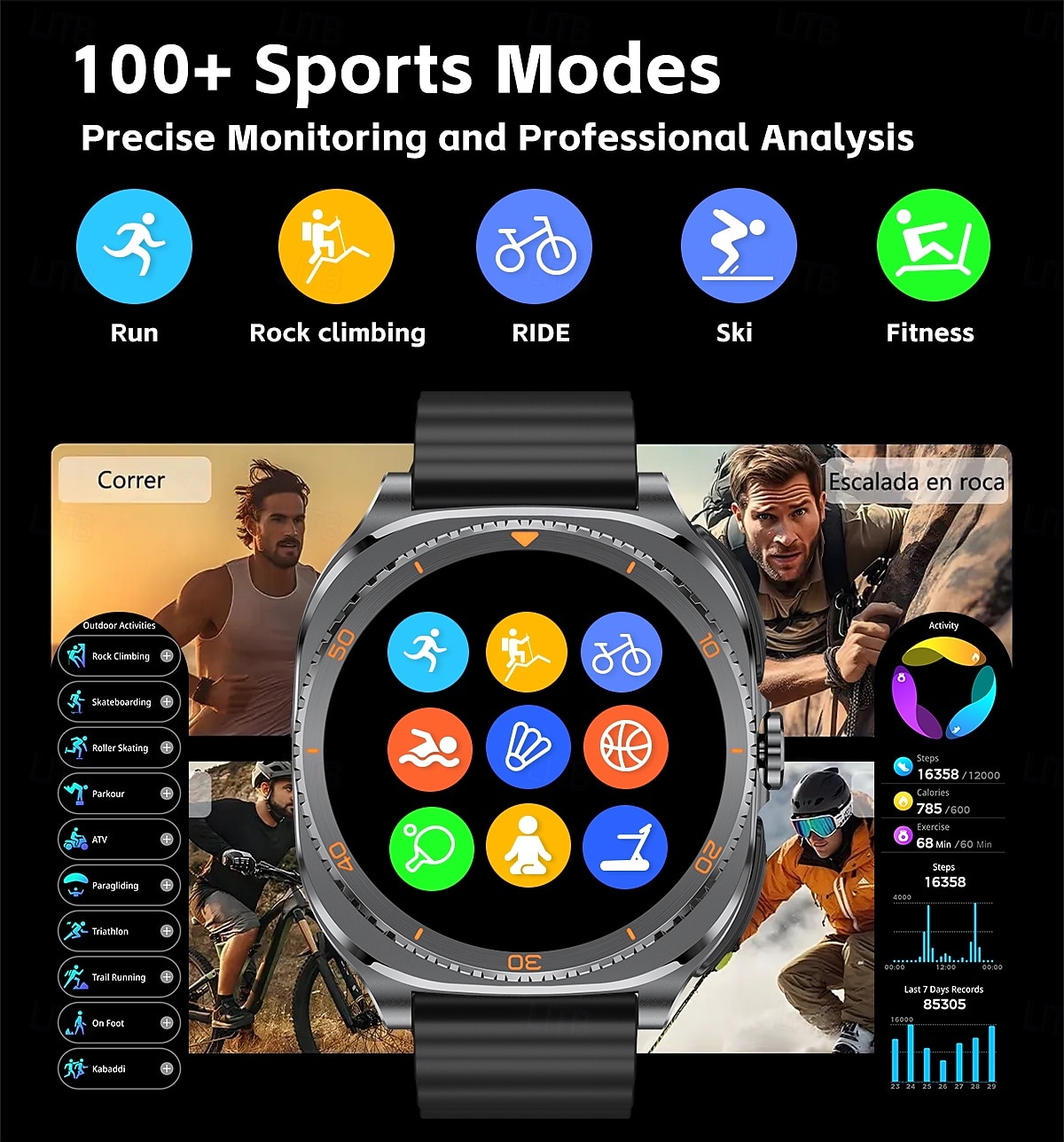 Reloj inteligente 2 en 1 con auriculares, reloj inteligente con auriculares Bluetooth integrados para música. &Llamadas, monitor de actividad física con pantalla táctil HD para hombres y mujeres, 2026 - $107.99 –P6