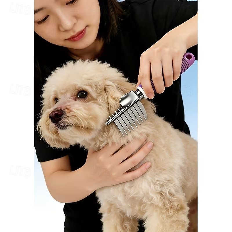 Pente desembaraçador para pelos de animais de estimação, com lâminas longas e seguras para cães e gatos, ideal para desembaraçar pelos emaranhados ou com nós na pelagem interna. de 2026 por $16.99 –P5