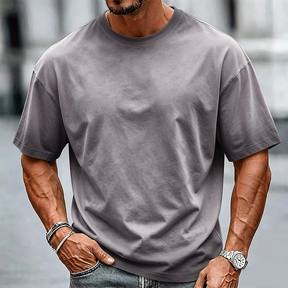 Per uomo Tinta unica Camicia lavata con acido Maglietta pesante Manica Corta maglietta DTG Girocollo Camicia Moda Quotidiano Streetwear Ferie Nero Rosa Viola Primavera & Estate Abbigliamento S M L XL del 2026 a $27.99 –P5